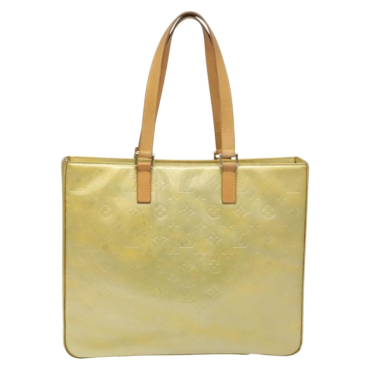 Louis Vuitton Columbus Green Patent Leather Tote Bag (Pre-Owned)