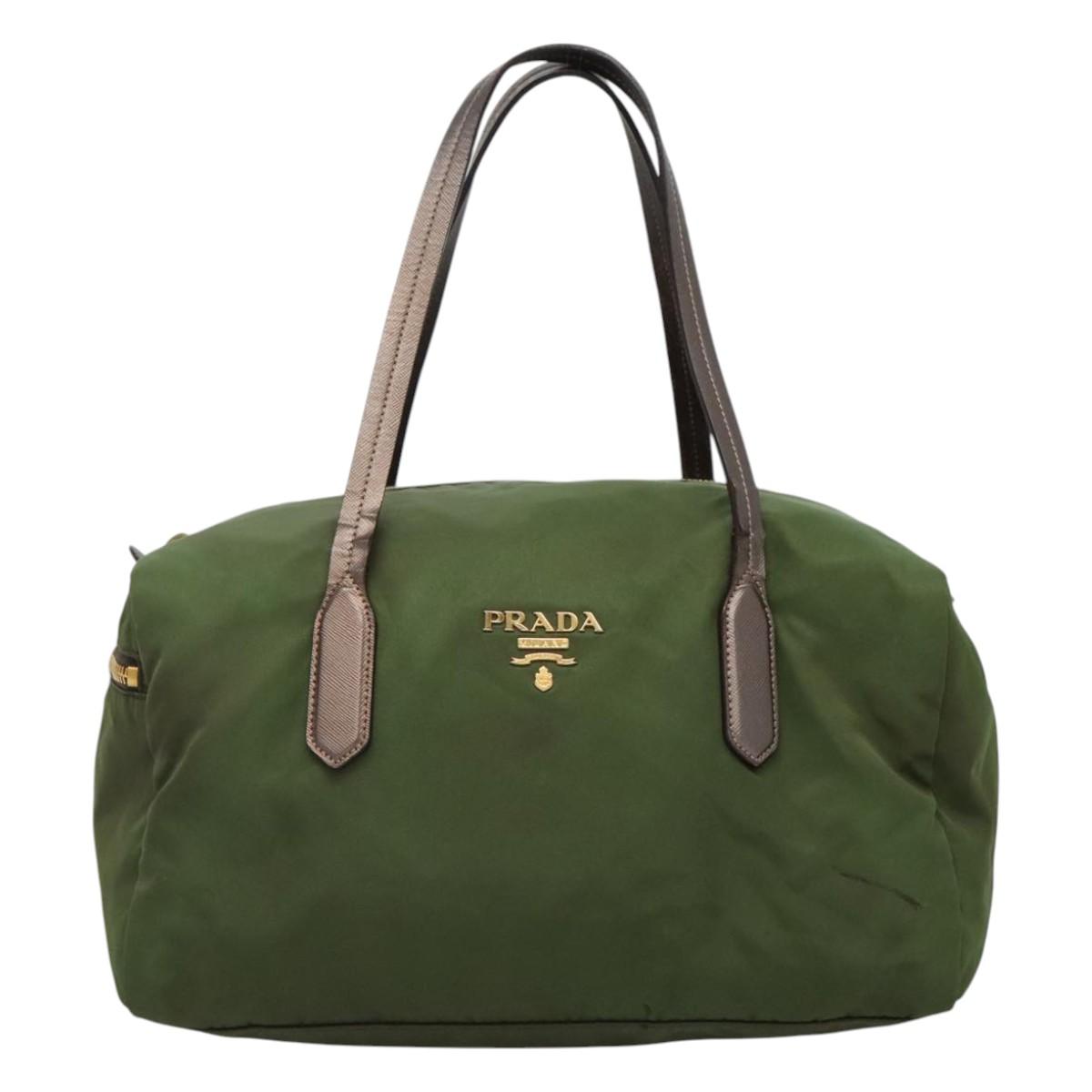 Prada Re-Nylon Green Synthetic Handbag (Pre-Owned)