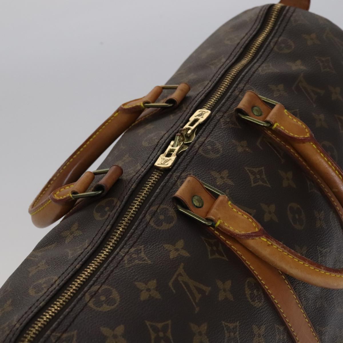 Louis Vuitton Keepall 45 Brown Canvas Travel Bag (Pre-Owned)