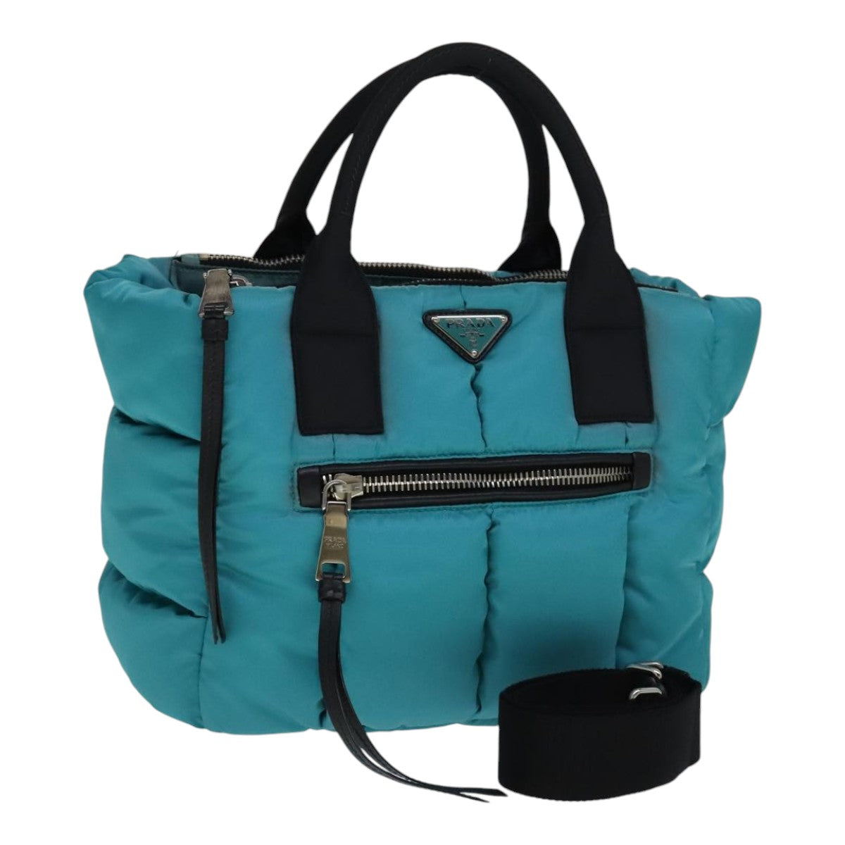 Prada Turquoise Synthetic Handbag (Pre-Owned)