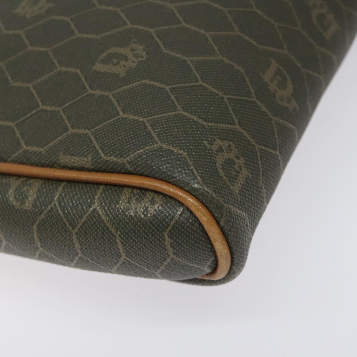 Dior Honeycomb Green Canvas Shoulder Bag (Pre-Owned)
