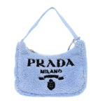 Prada Re-Edition Blue Fur Handbag (Pre-Owned)