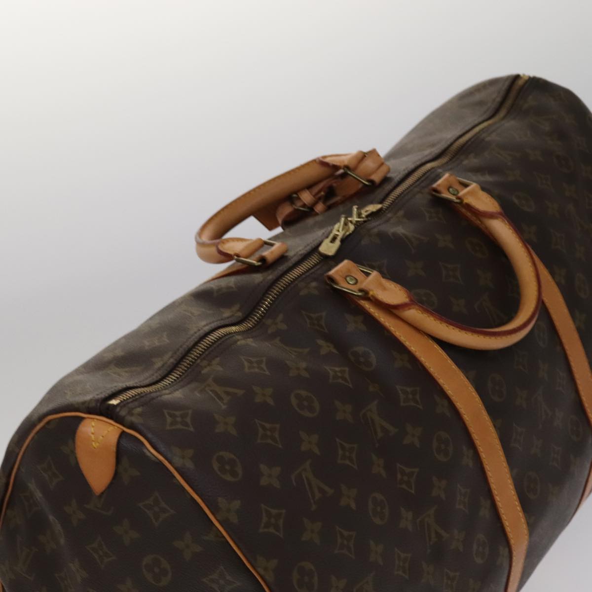 Louis Vuitton Keepall 60 Brown Canvas Travel Bag (Pre-Owned)