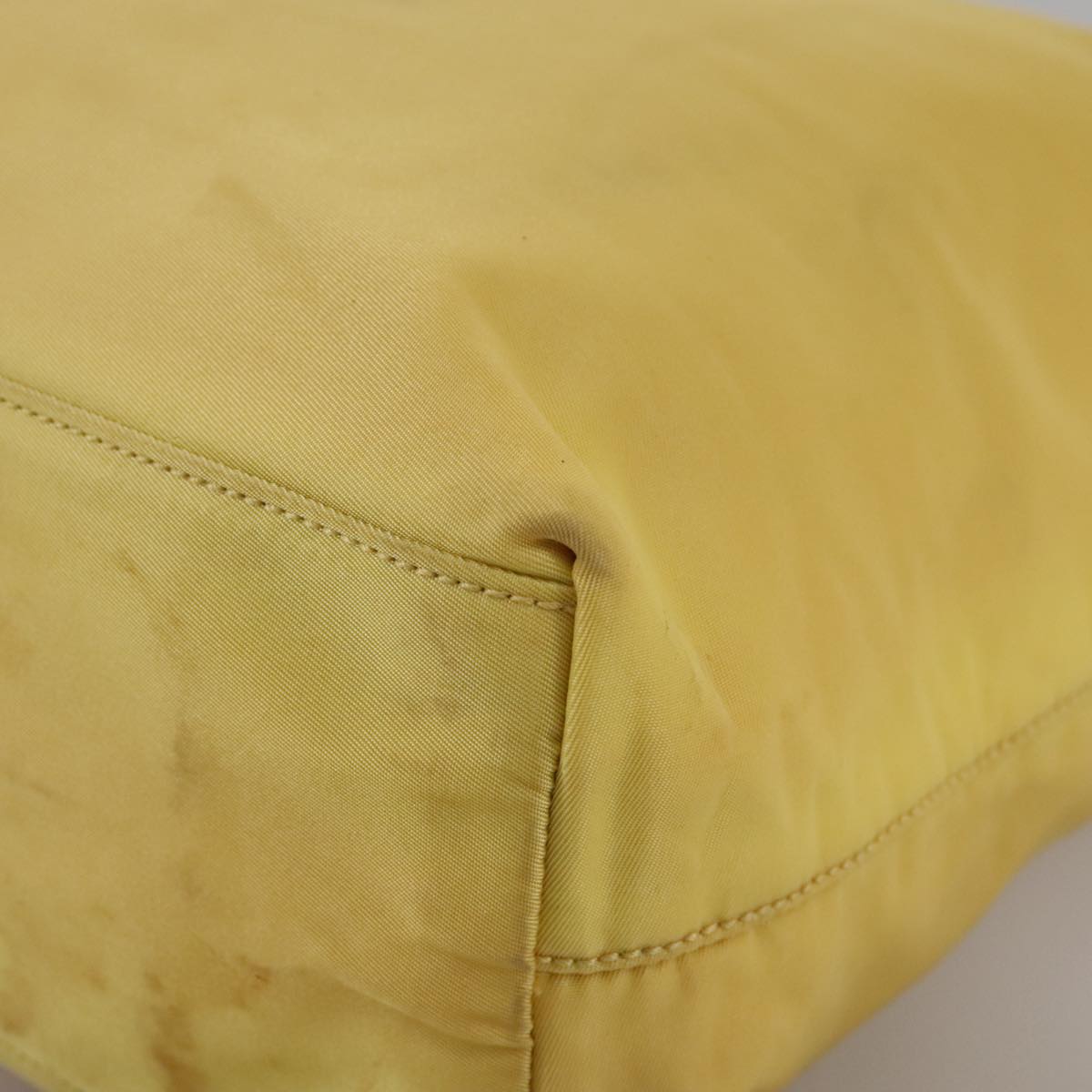 Prada Re-Nylon Yellow Metal Handbag (Pre-Owned)