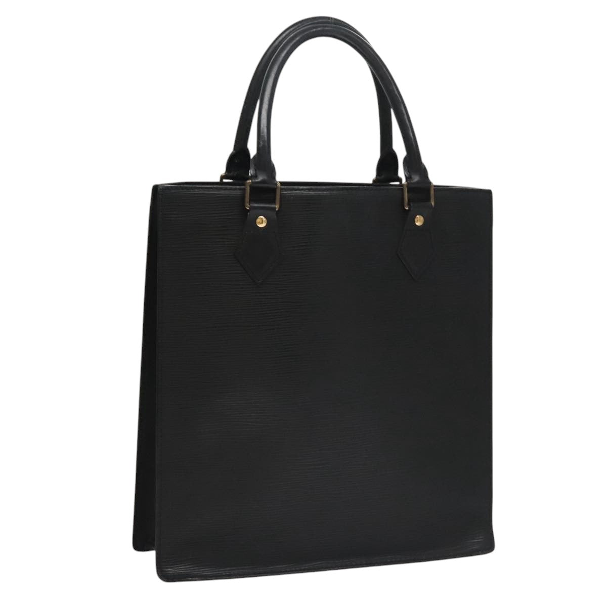 Louis Vuitton Sac Plat Black Leather Handbag (Pre-Owned)