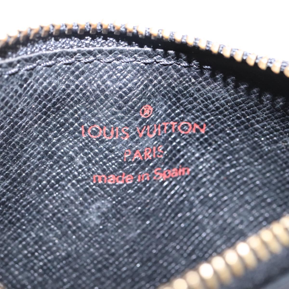 Louis Vuitton Pochette Clés Black Leather Wallet (Pre-Owned)