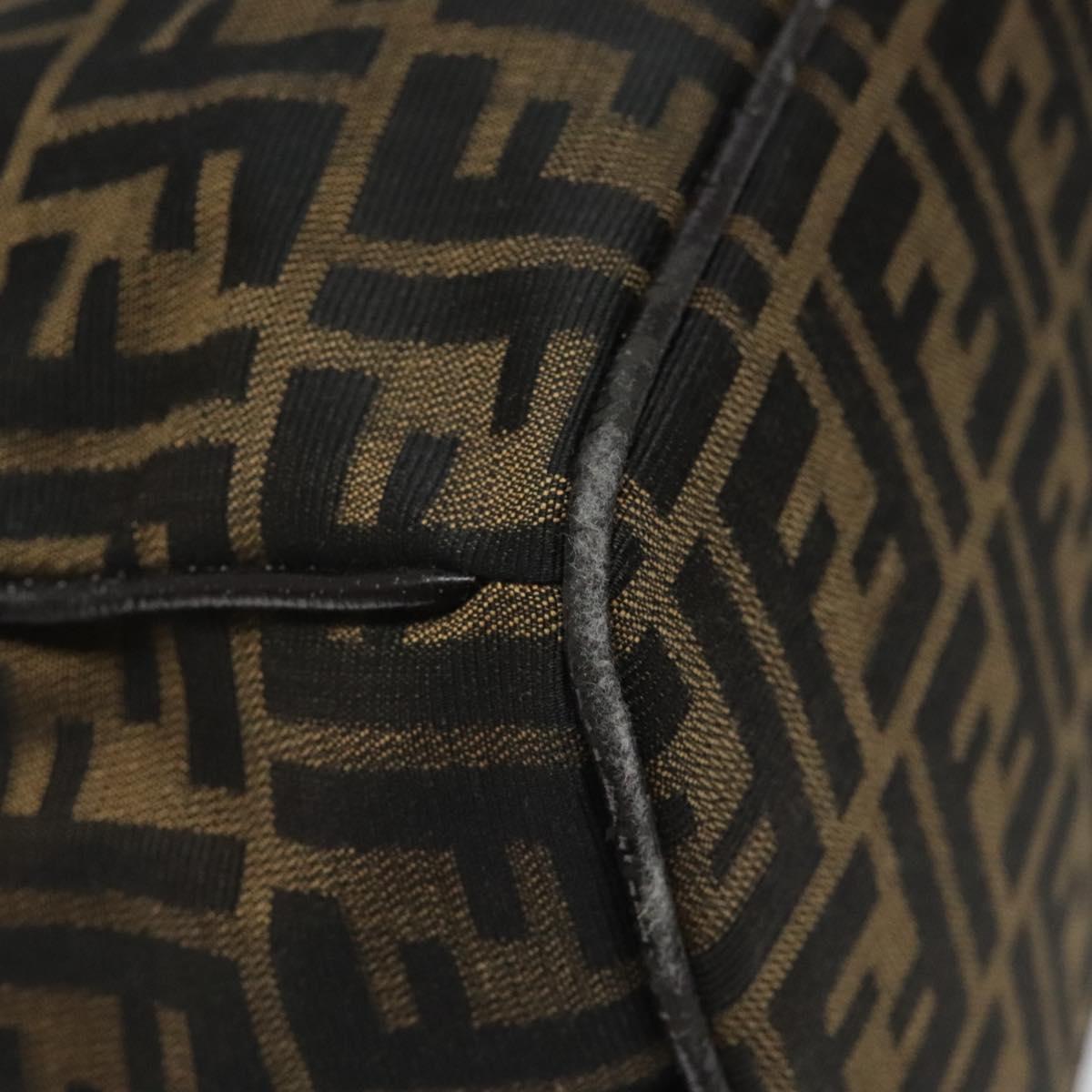 Fendi Zucca Brown Canvas Handbag (Pre-Owned)