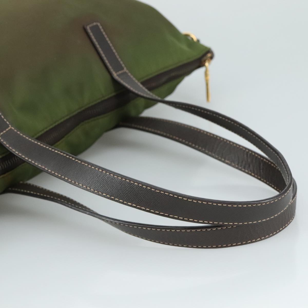 Prada Tessuto Khaki Synthetic Tote Bag (Pre-Owned)