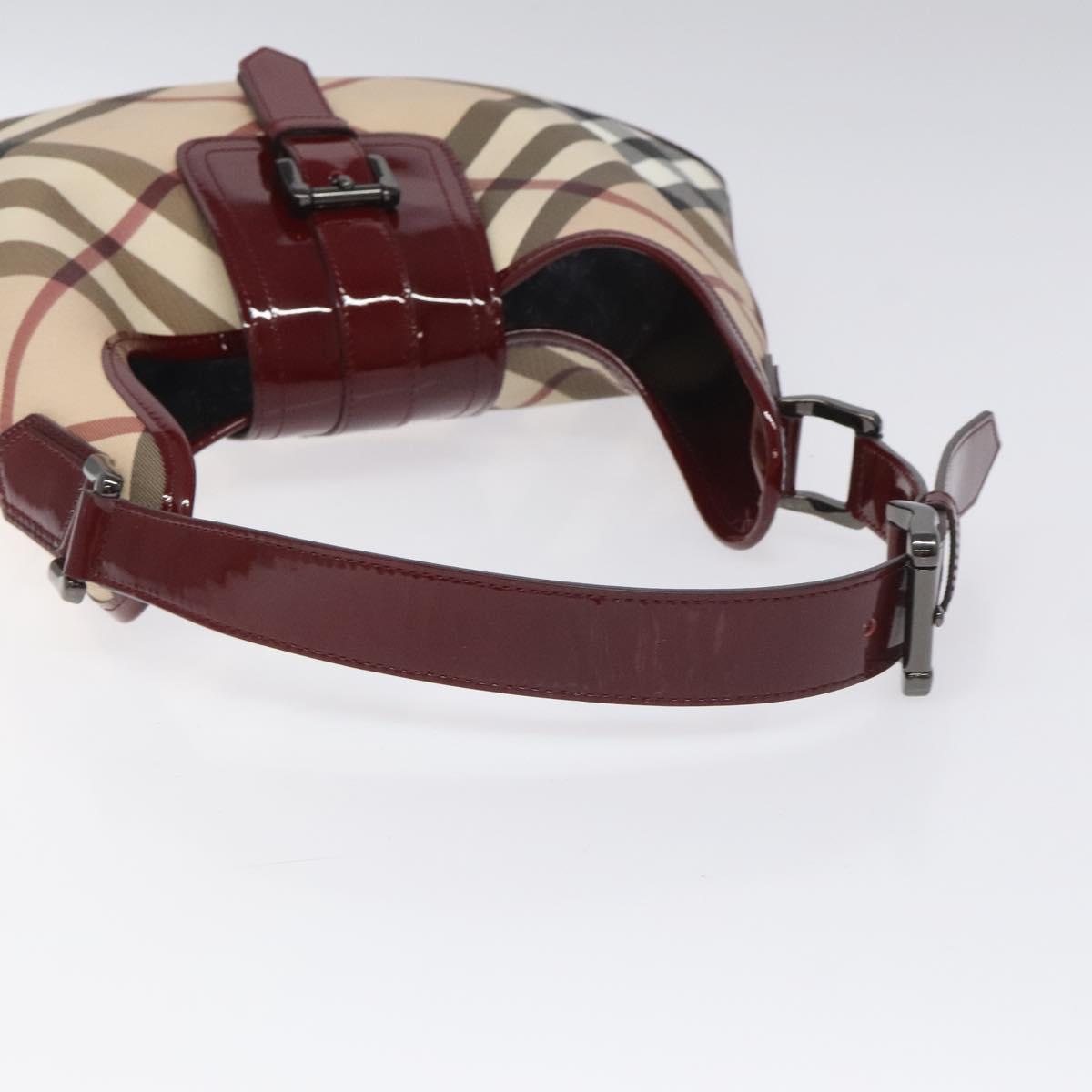 Burberry Nova Check Beige Canvas Shoulder Bag (Pre-Owned)