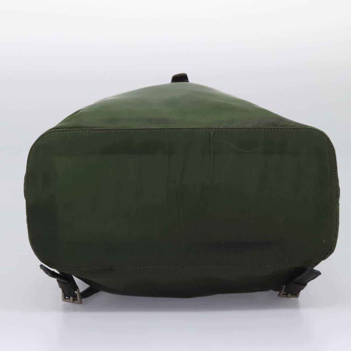 Prada Re-Nylon Khaki Synthetic Backpack Bag (Pre-Owned)