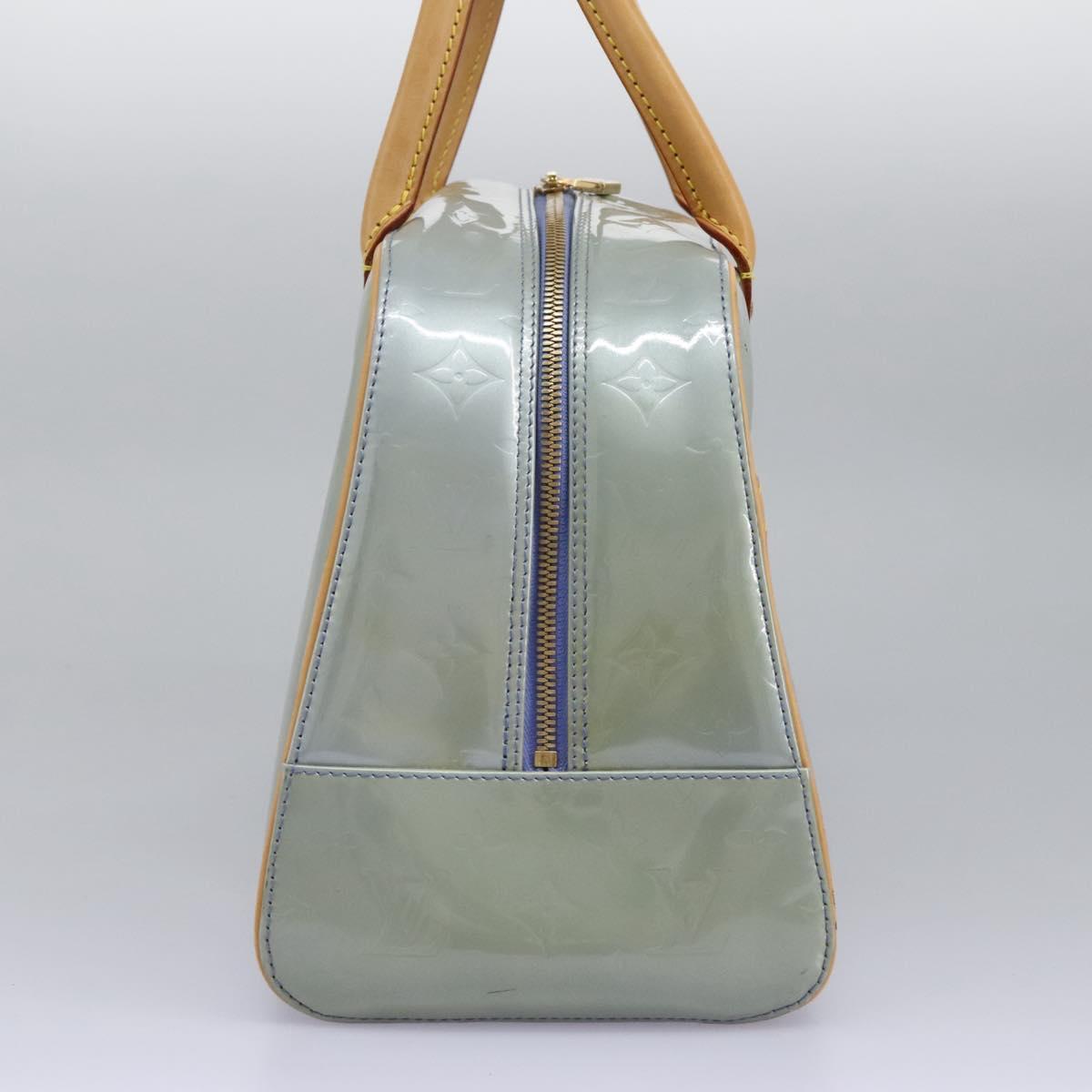 Louis Vuitton Tompkins Square Grey Patent Leather Handbag (Pre-Owned)