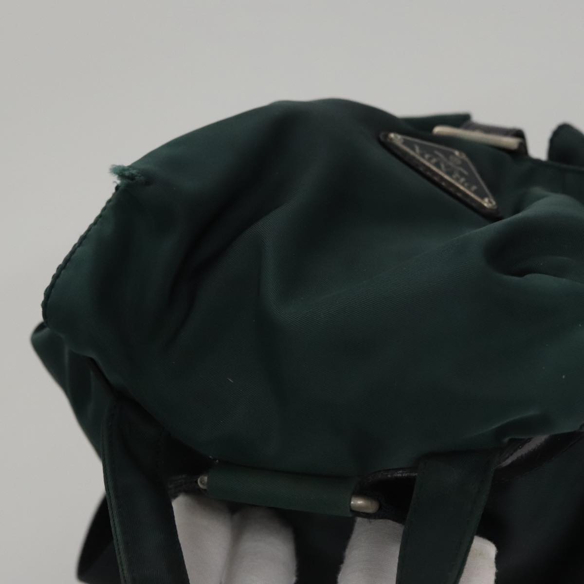 Prada Re-Nylon Green Synthetic Backpack Bag (Pre-Owned)