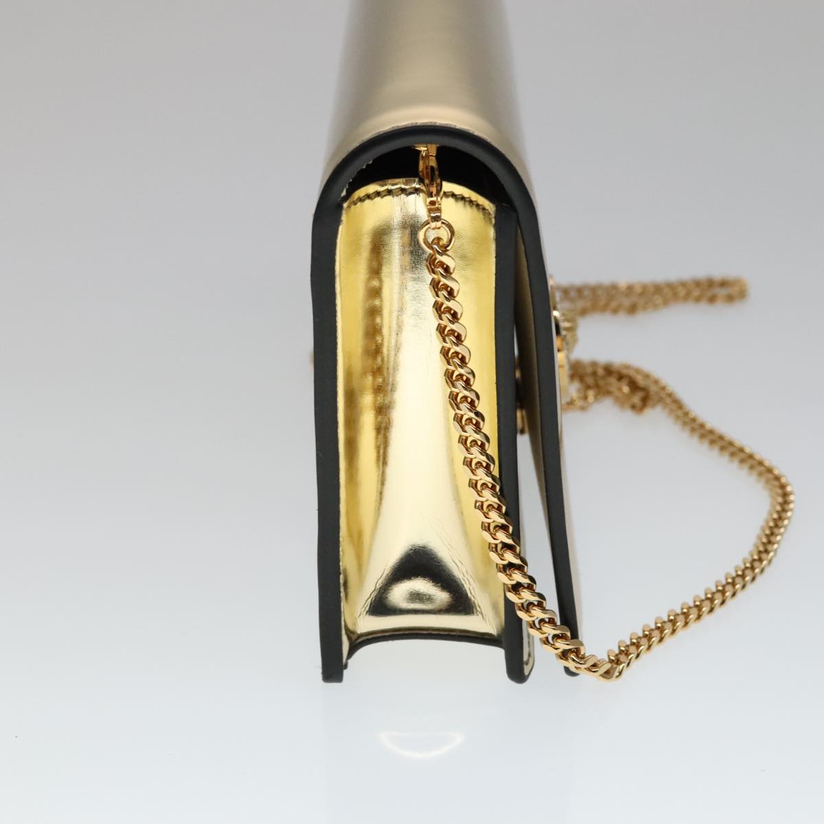 Versace Medusa Gold Patent Leather Shoulder Bag (Pre-Owned)