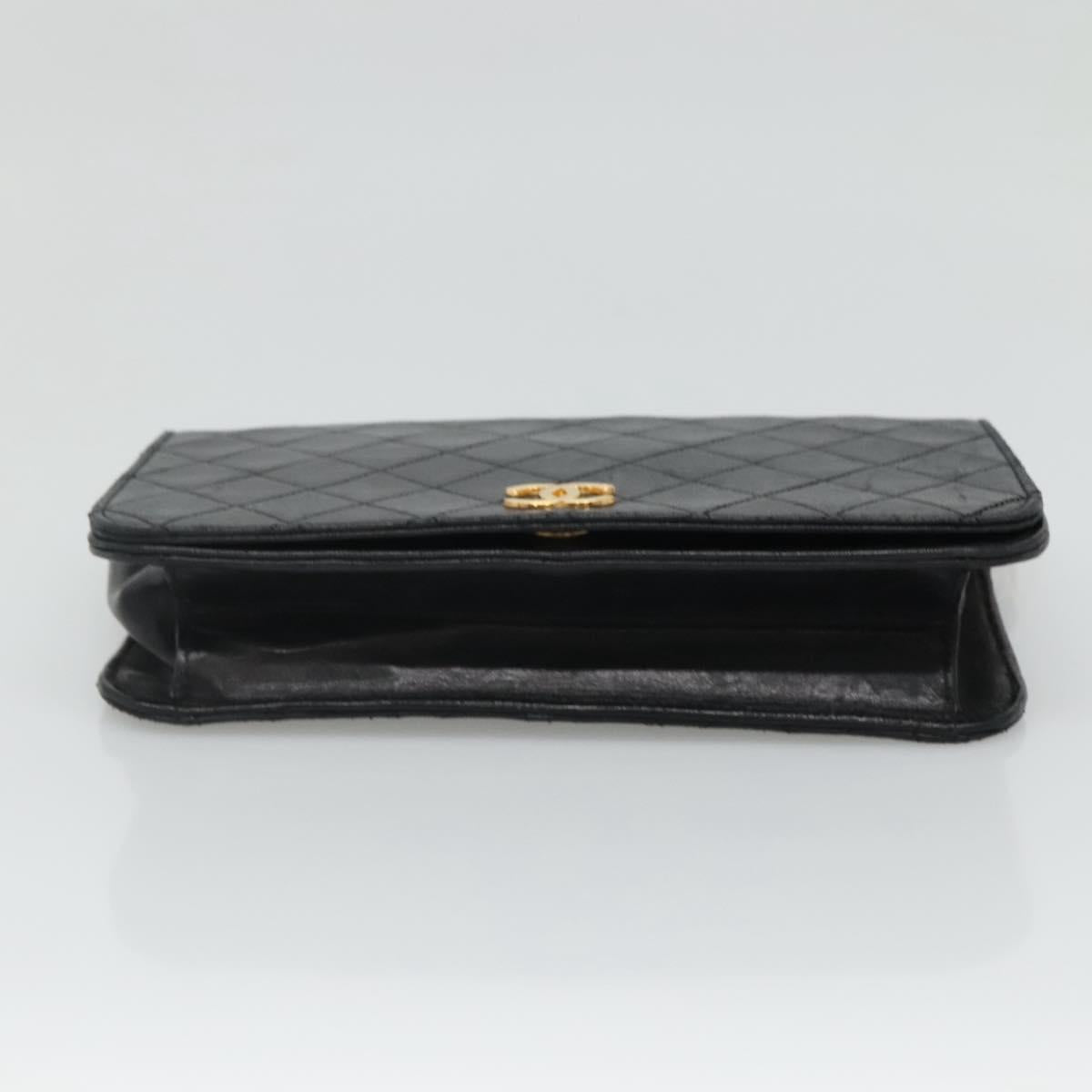 Chanel Wallet On Chain Black Leather Shoulder Bag (Pre-Owned)