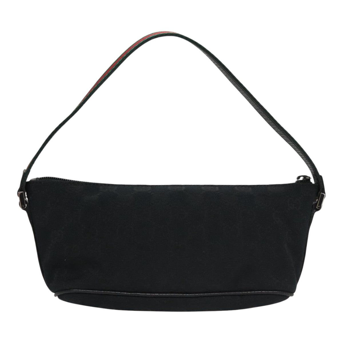 Gucci Baguette Black Canvas Clutch Bag (Pre-Owned)