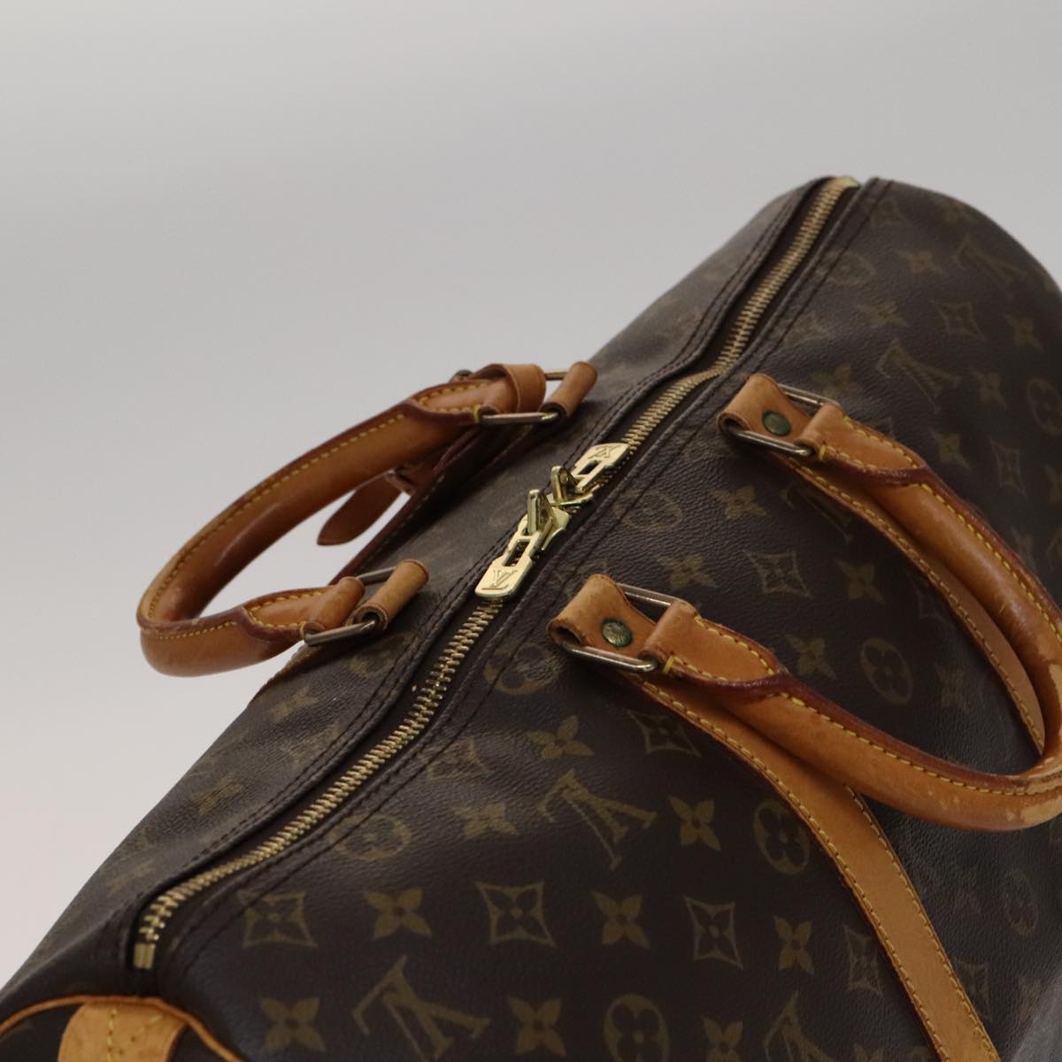 Louis Vuitton Keepall 45 Brown Canvas Travel Bag (Pre-Owned)
