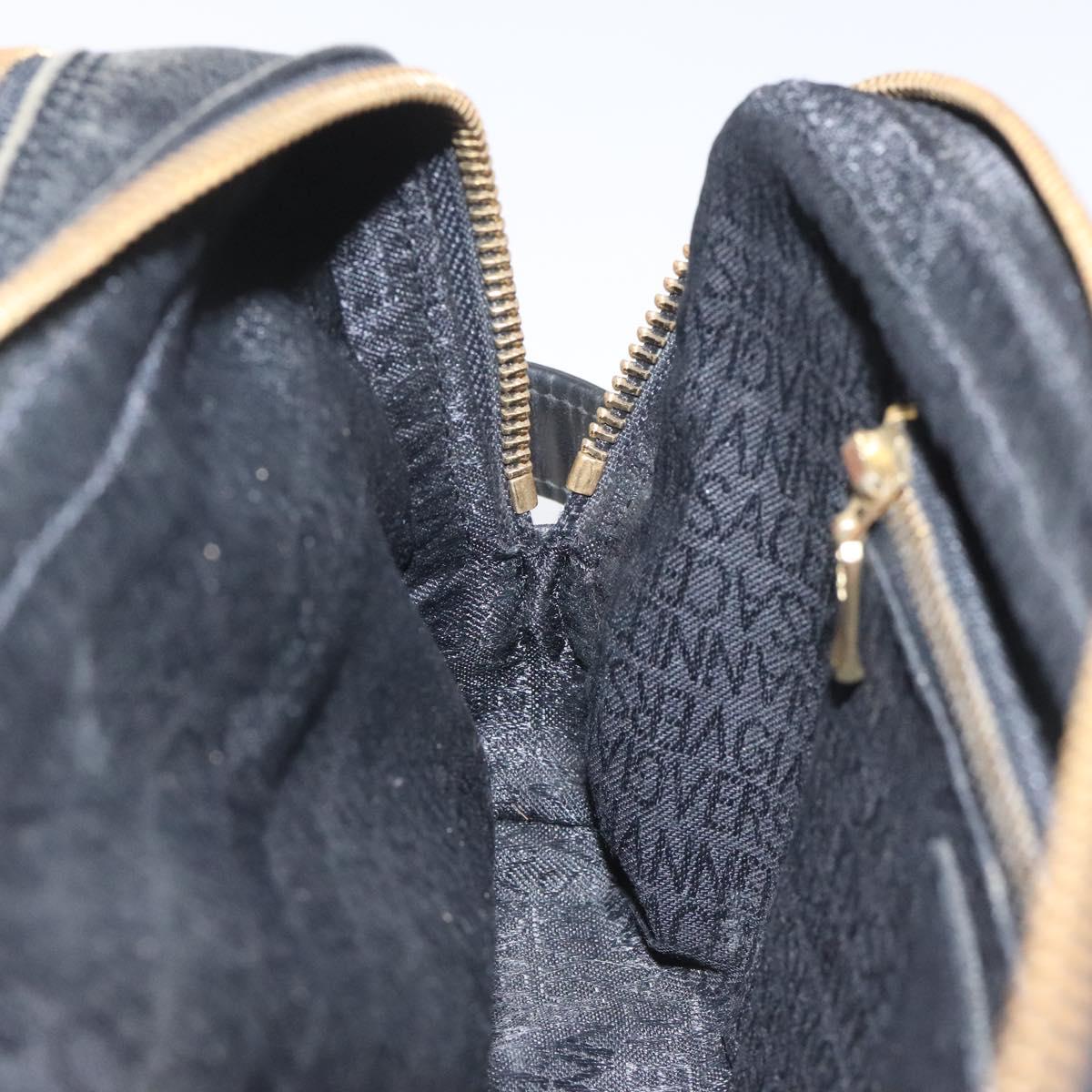 Versace Gianni Black Leather Clutch Bag (Pre-Owned)