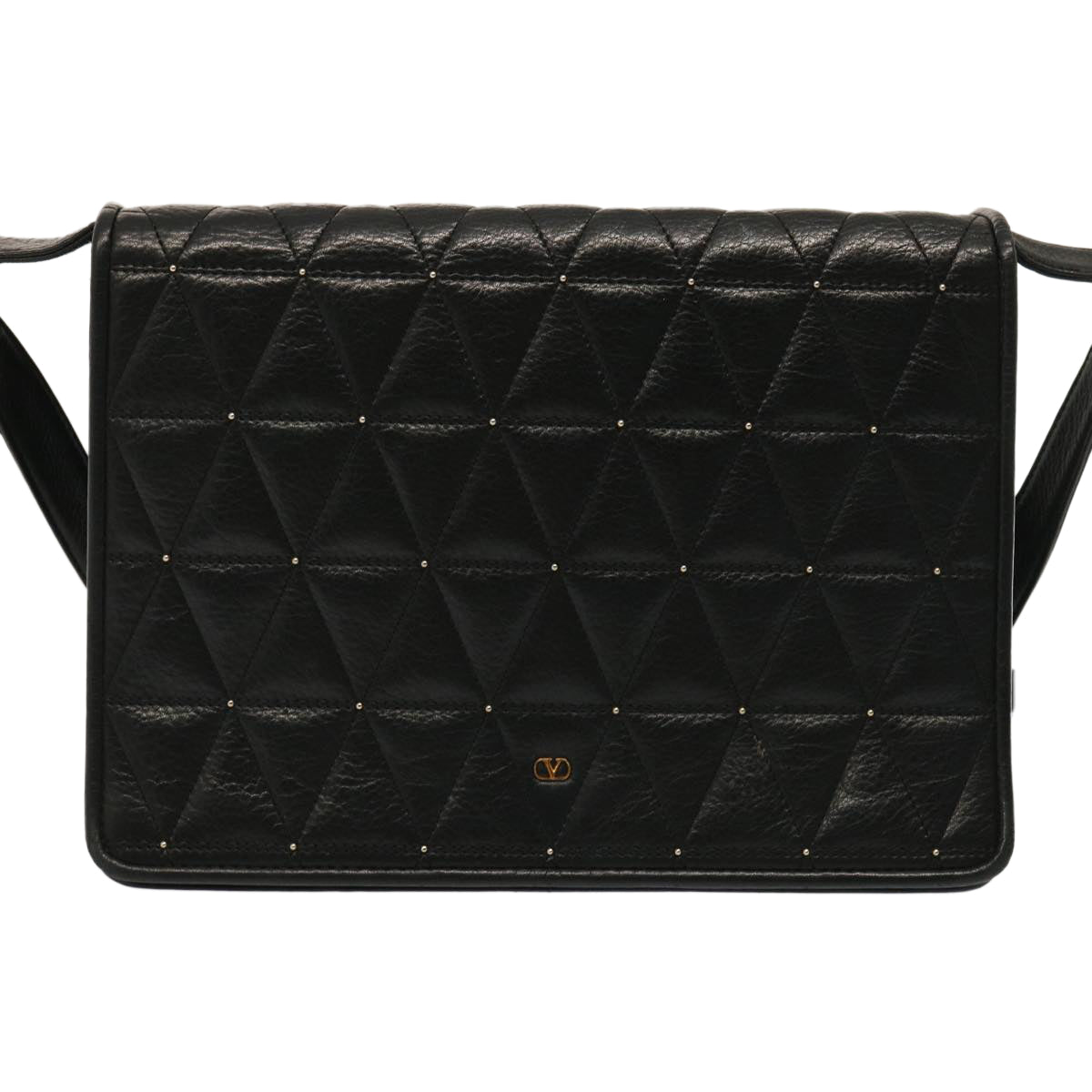 Valentino Garavani Black Leather Shoulder Bag (Pre-Owned)