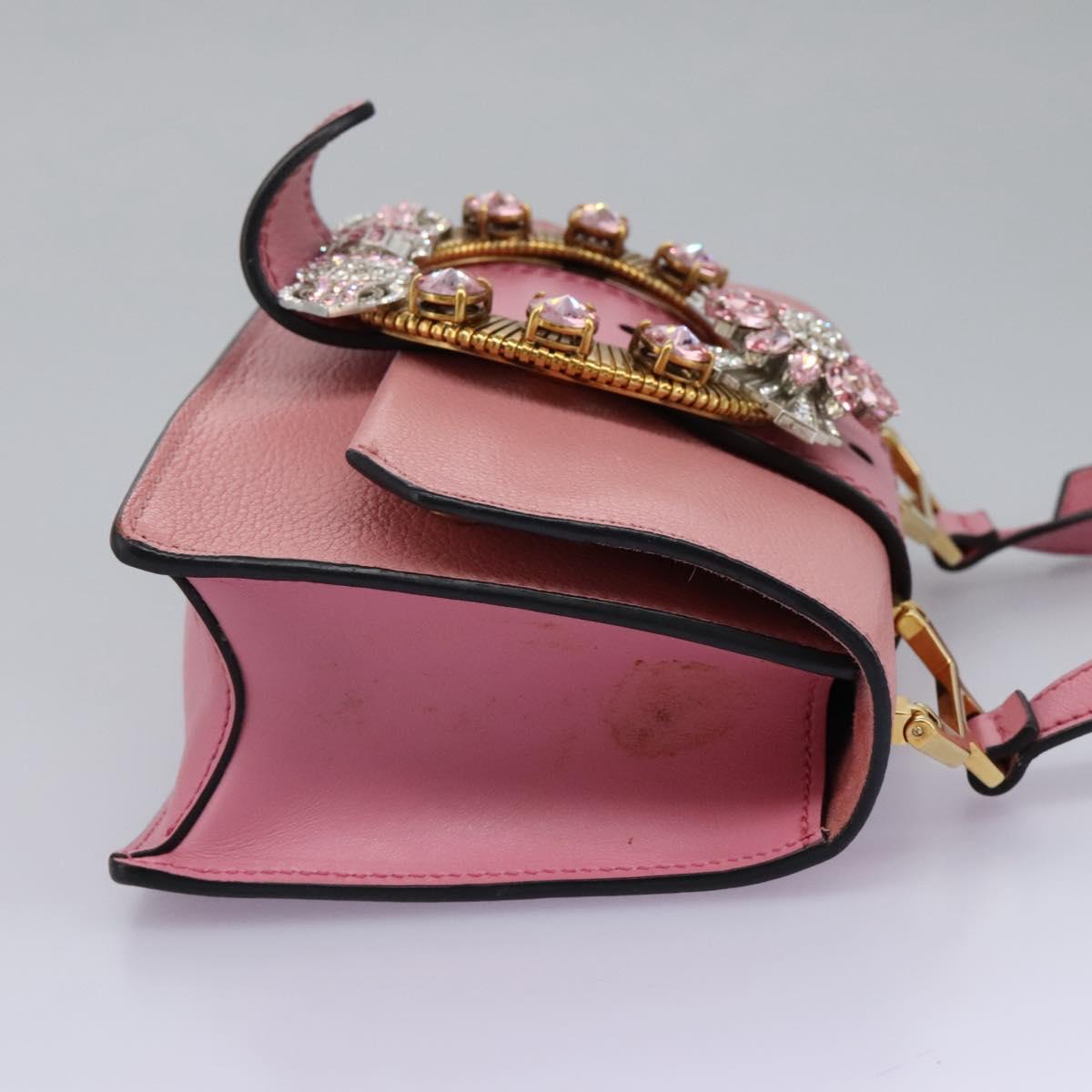 Miu Miu Madras Pink Leather Shoulder Bag (Pre-Owned)