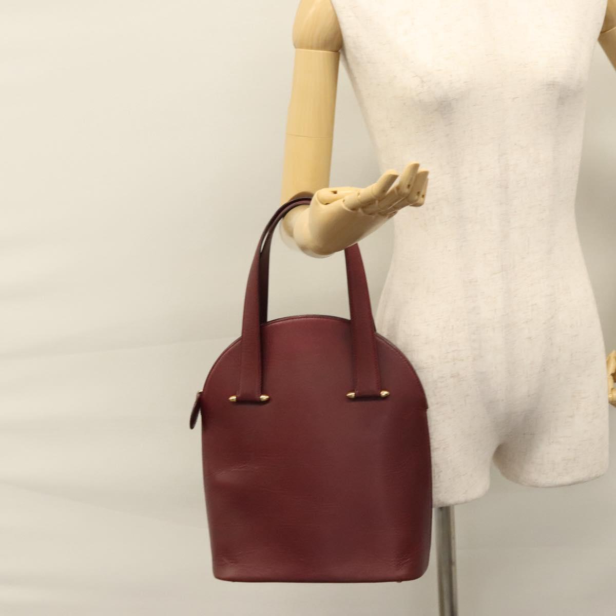 Cartier Must Line Burgundy Leather Handbag (Pre-Owned)