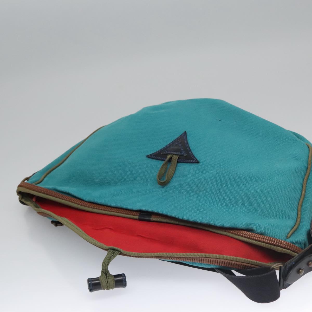 Bally Blue Canvas Handbag (Pre-Owned)