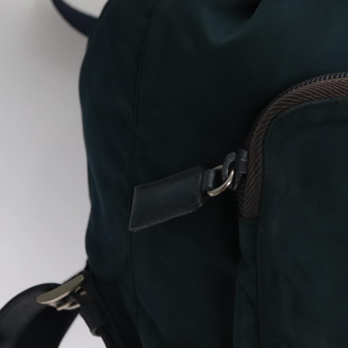 Prada Vela Khaki Synthetic Backpack Bag (Pre-Owned)