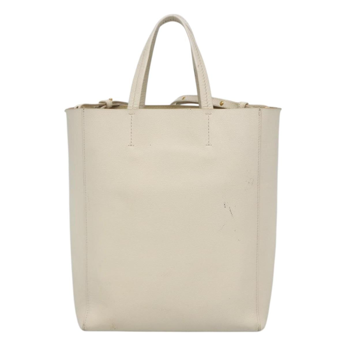 Céline Cabas Vertical Beige Leather Shoulder Bag (Pre-Owned)