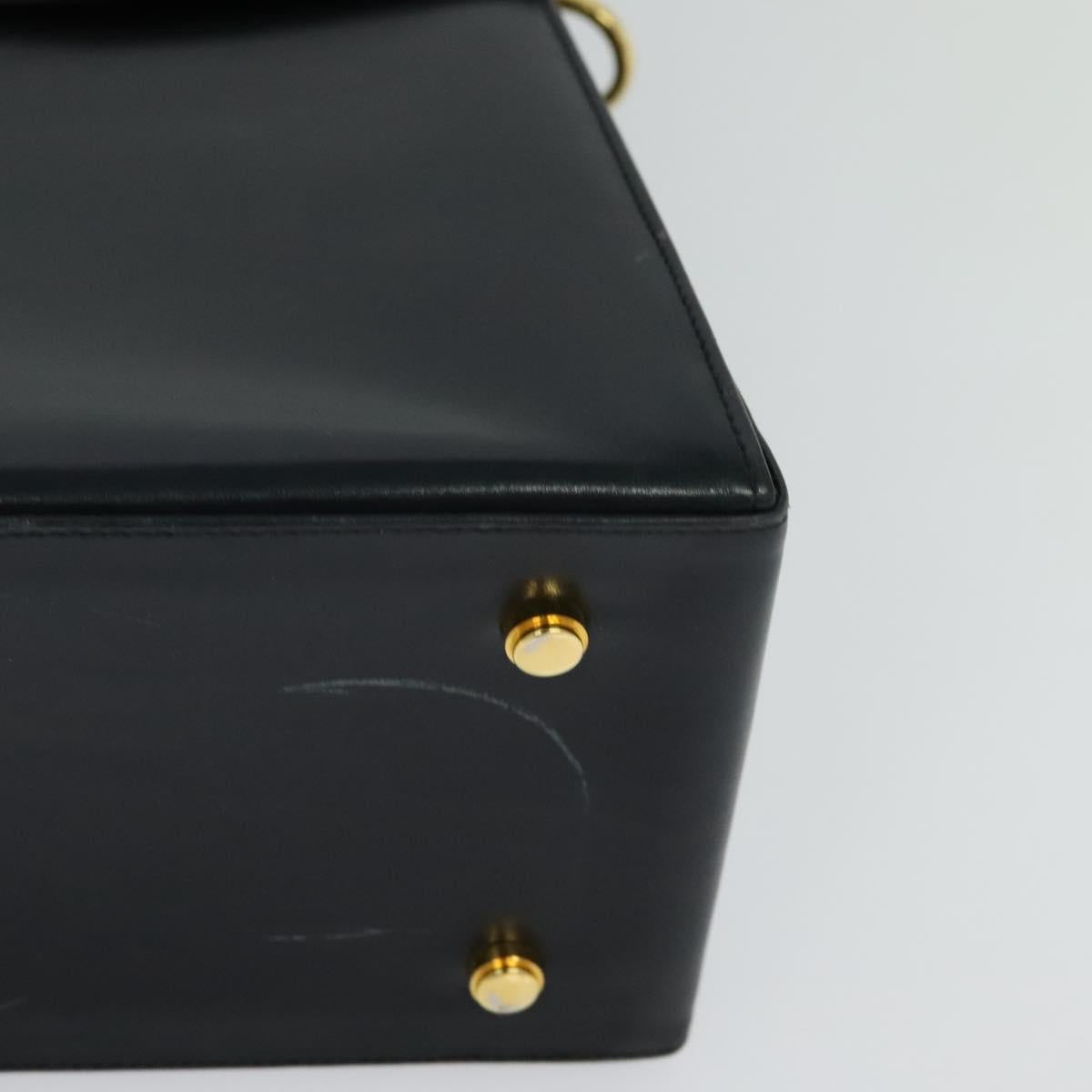 Salvatore Ferragamo Gancini Black Leather Handbag (Pre-Owned)