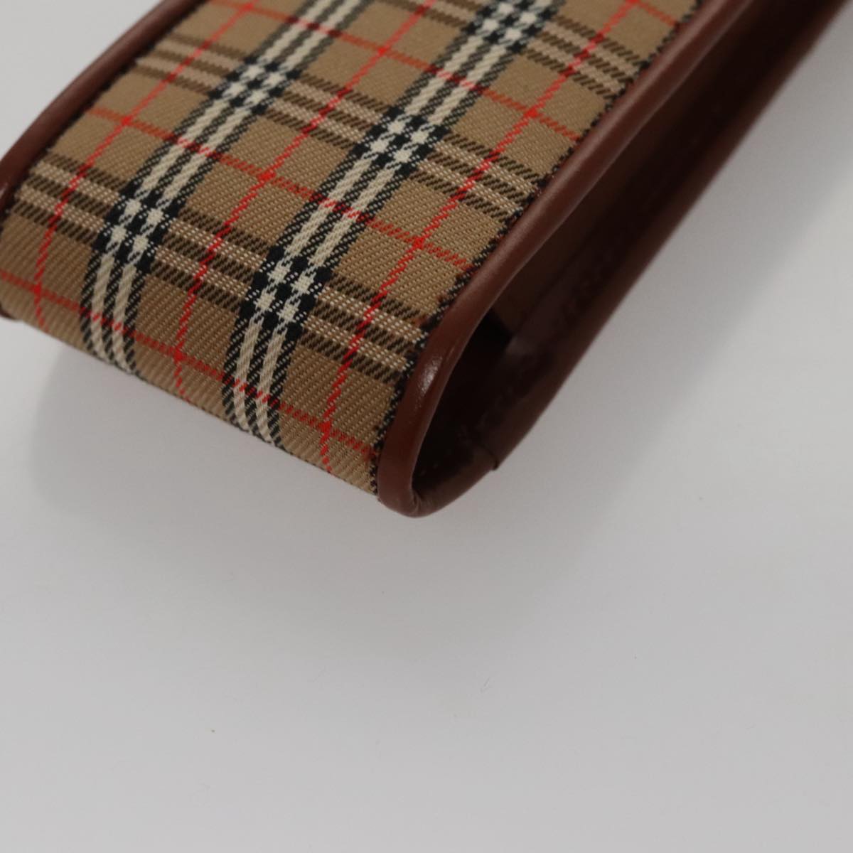 Burberry Nova Check Beige Canvas Clutch Bag (Pre-Owned)