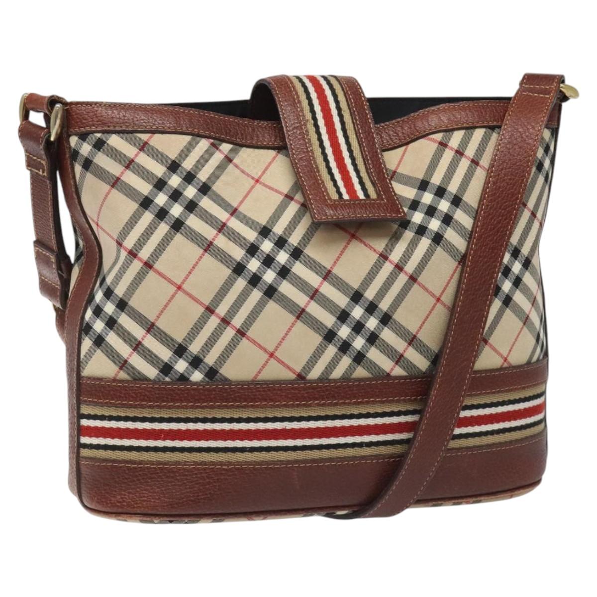 Burberry Nova Check Beige Ceramic Shoulder Bag (Pre-Owned)