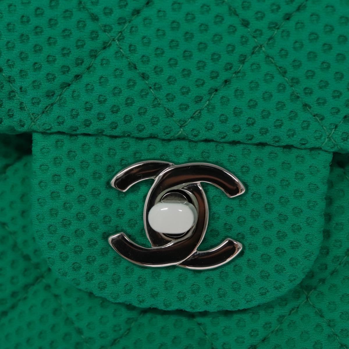 Chanel Green Cotton Shoulder Bag (Pre-Owned)