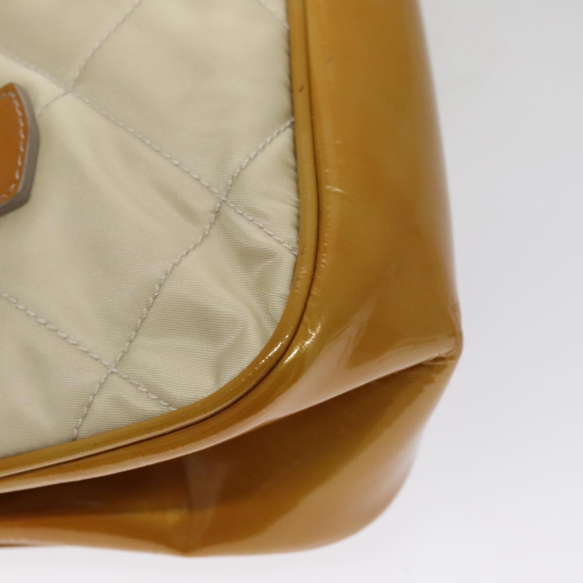 Prada Tessuto Beige Synthetic Shoulder Bag (Pre-Owned)