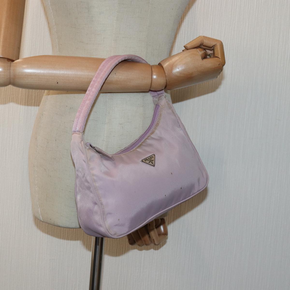Prada Tessuto Pink Synthetic Handbag (Pre-Owned)