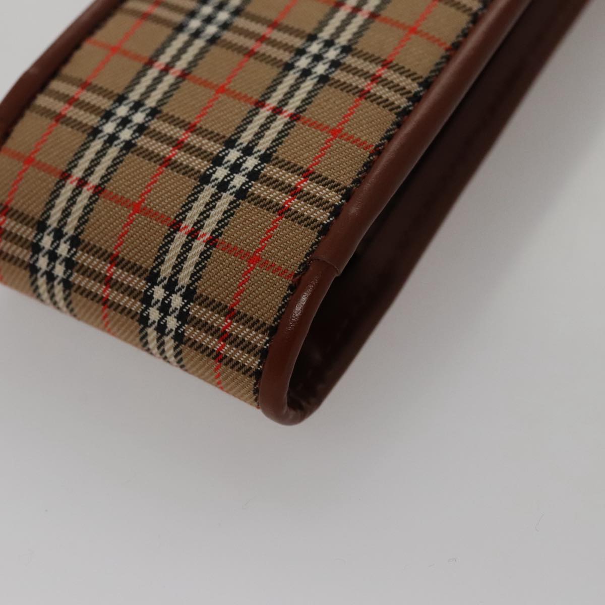 Burberry Nova Check Beige Canvas Clutch Bag (Pre-Owned)