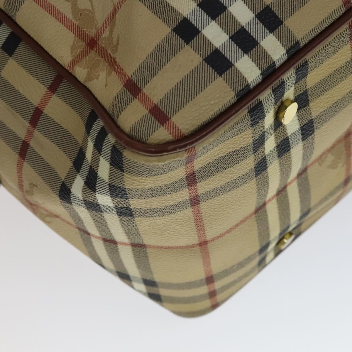 Burberry Haymarket Beige Canvas Shoulder Bag (Pre-Owned)