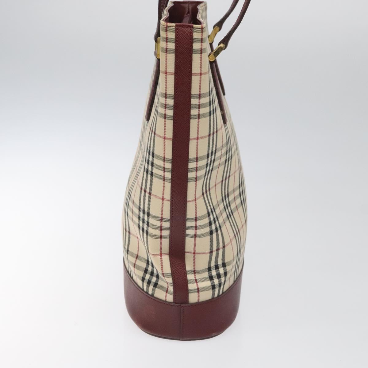 Burberry Nova Check Beige Canvas Tote Bag (Pre-Owned)