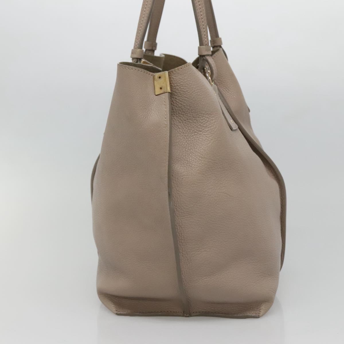 Chloé Vick Beige Leather Tote Bag (Pre-Owned)