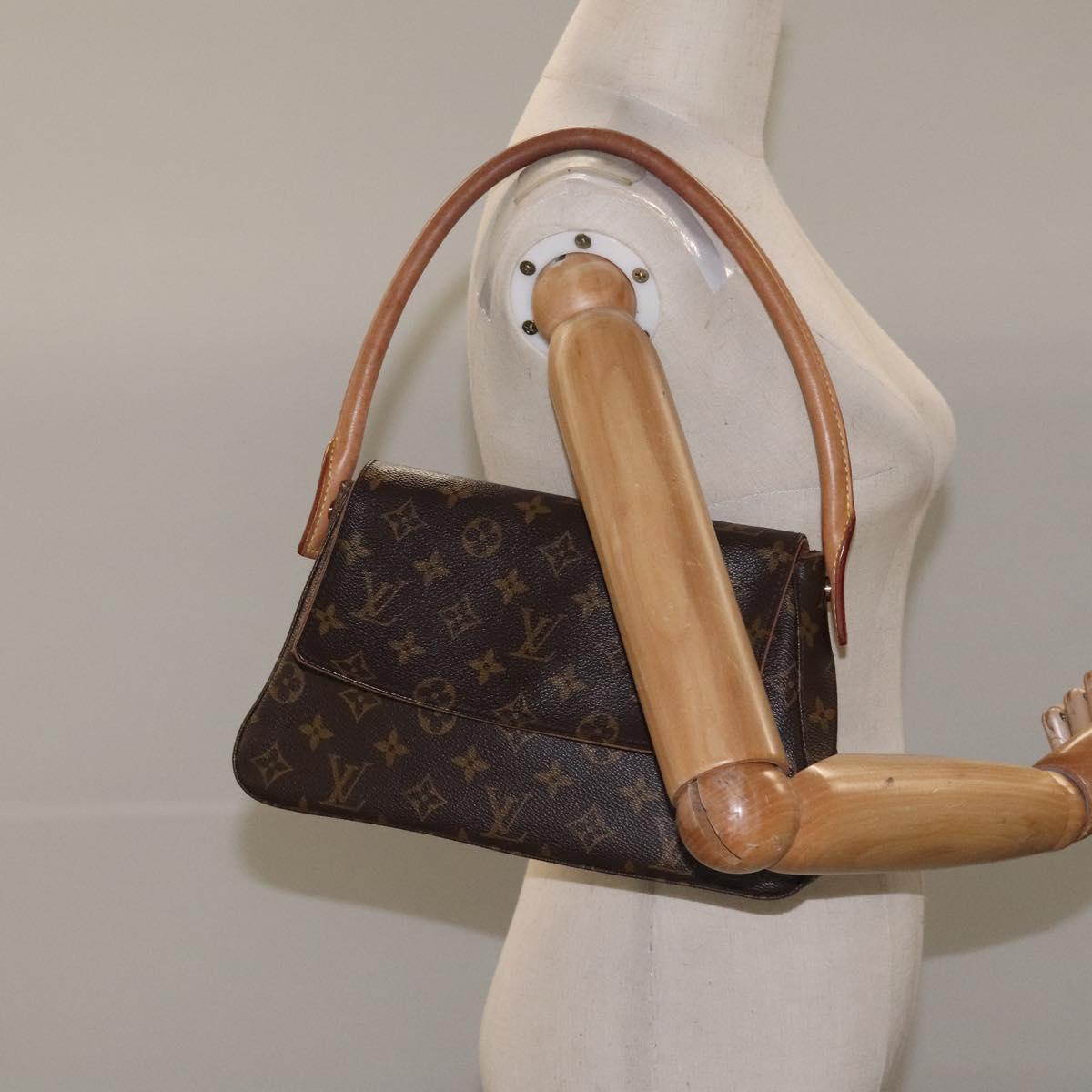 Louis Vuitton Mini Looping Brown Canvas Shoulder Bag (Pre-Owned)