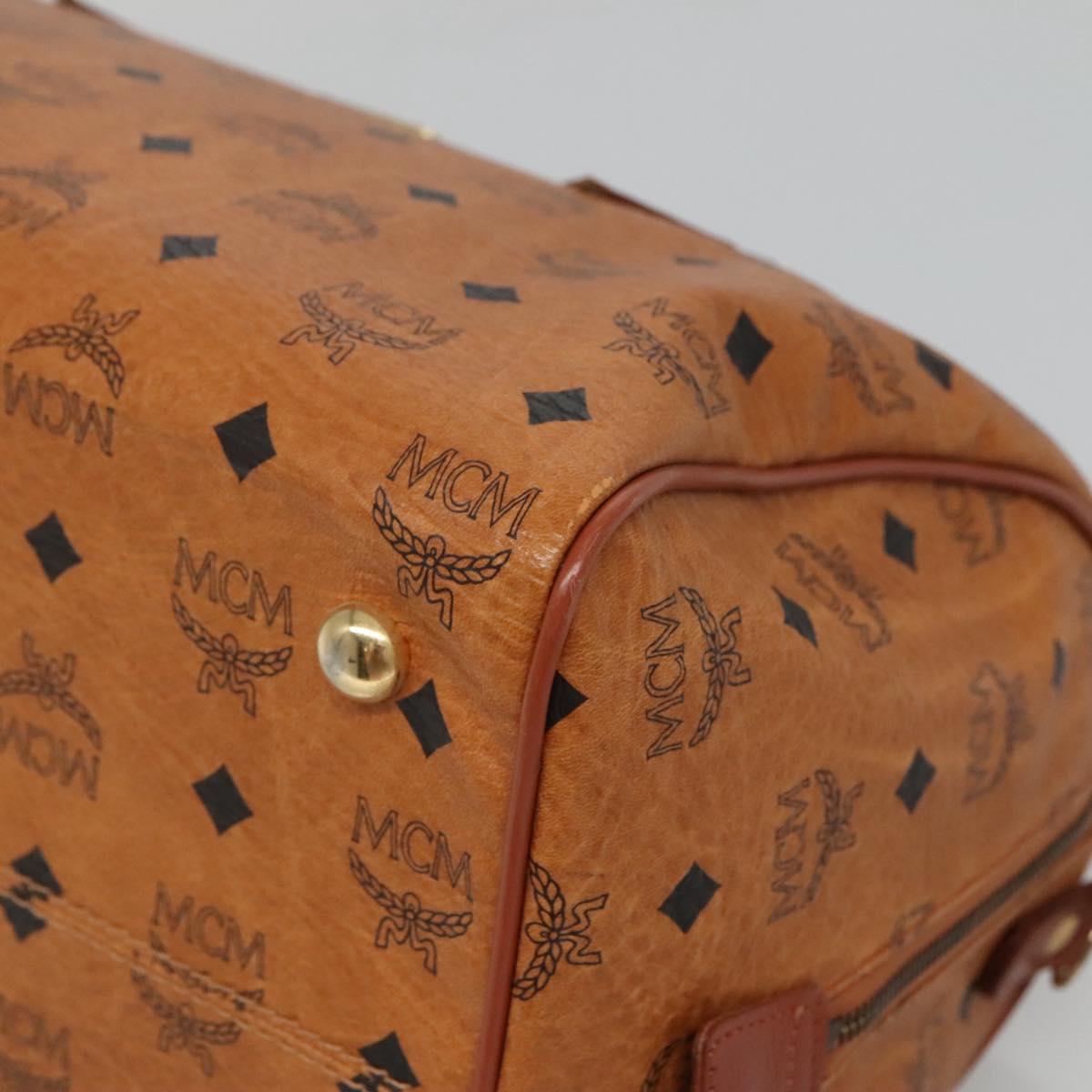 MCM Visetos Brown Canvas Travel Bag (Pre-Owned)
