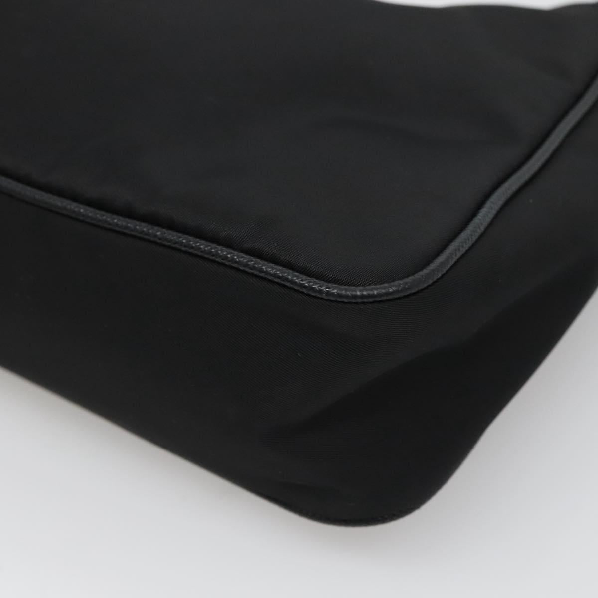 Prada Re-Edition Black Canvas Shoulder Bag (Pre-Owned)