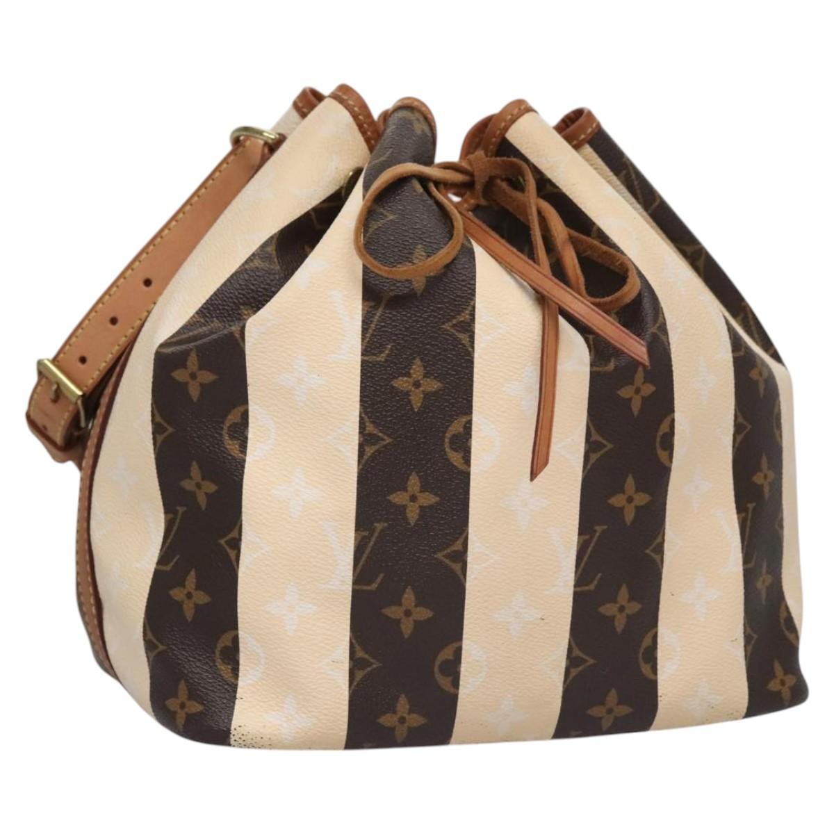 Louis Vuitton Petit Noé Brown Canvas Shoulder Bag (Pre-Owned)