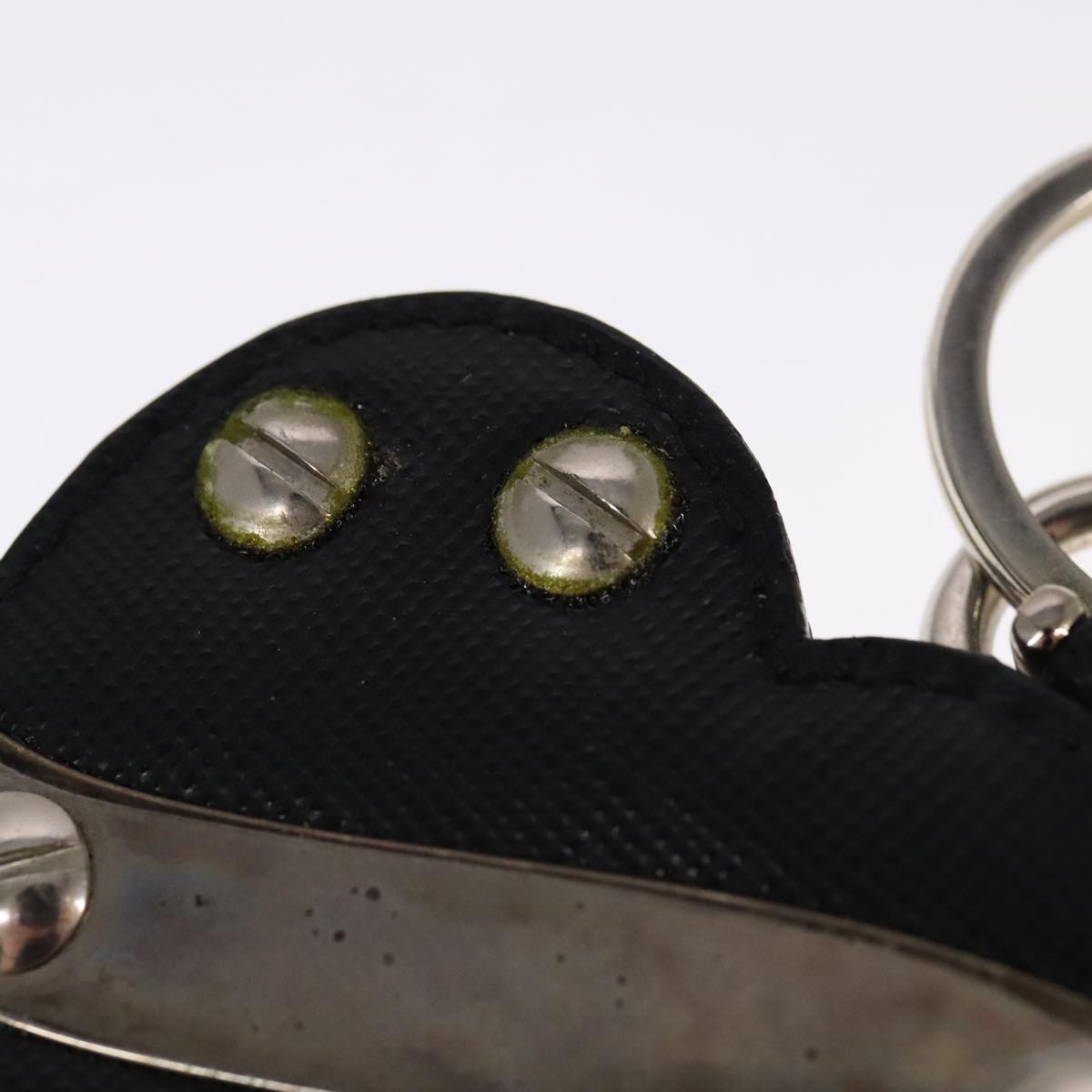 Prada Black Leather Bag Jewelry (Pre-Owned)
