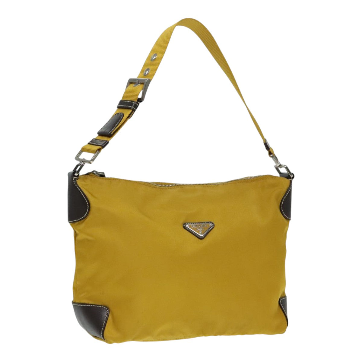 Prada Re-Nylon Yellow Synthetic Shoulder Bag (Pre-Owned)