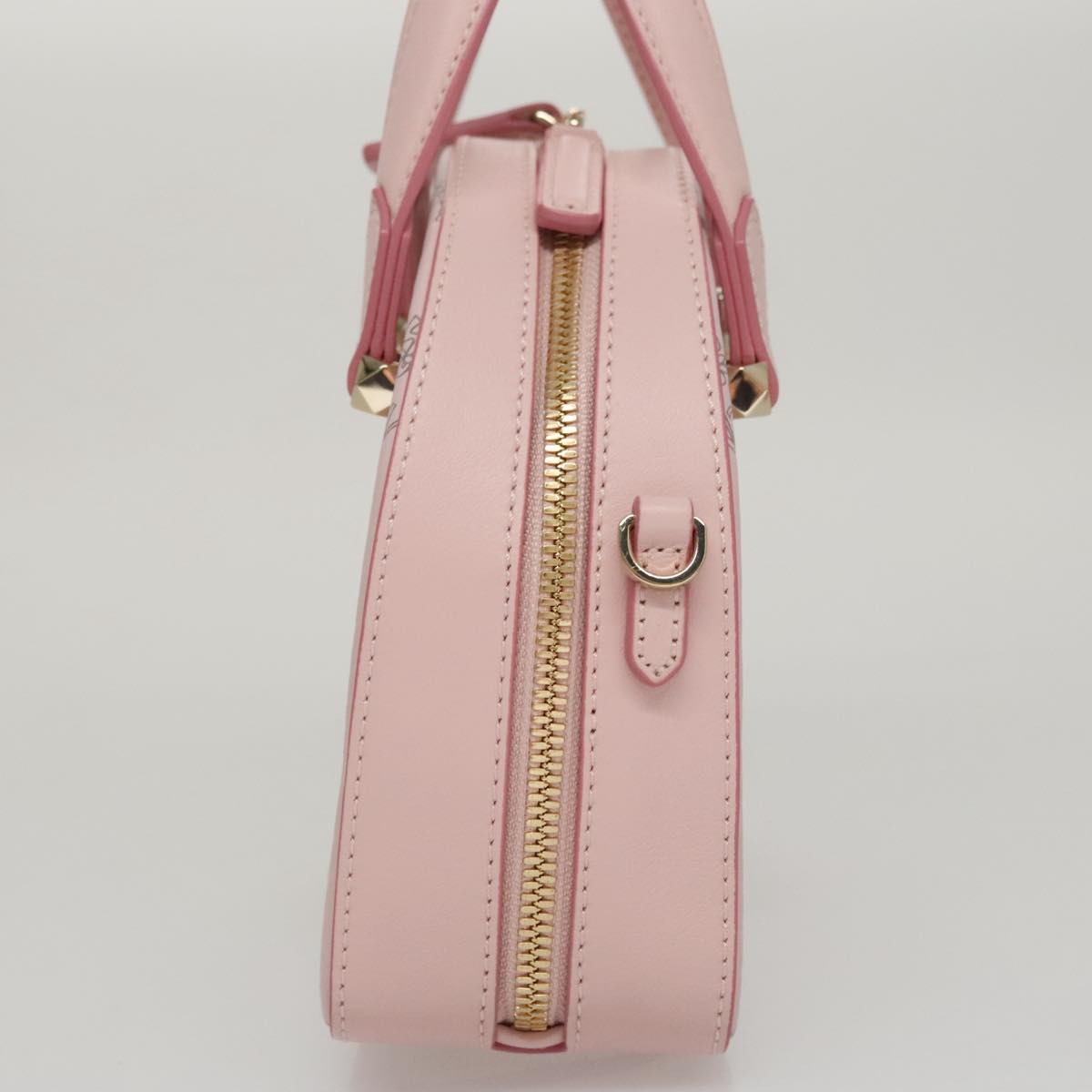 MCM Visetos Pink Canvas Handbag (Pre-Owned)
