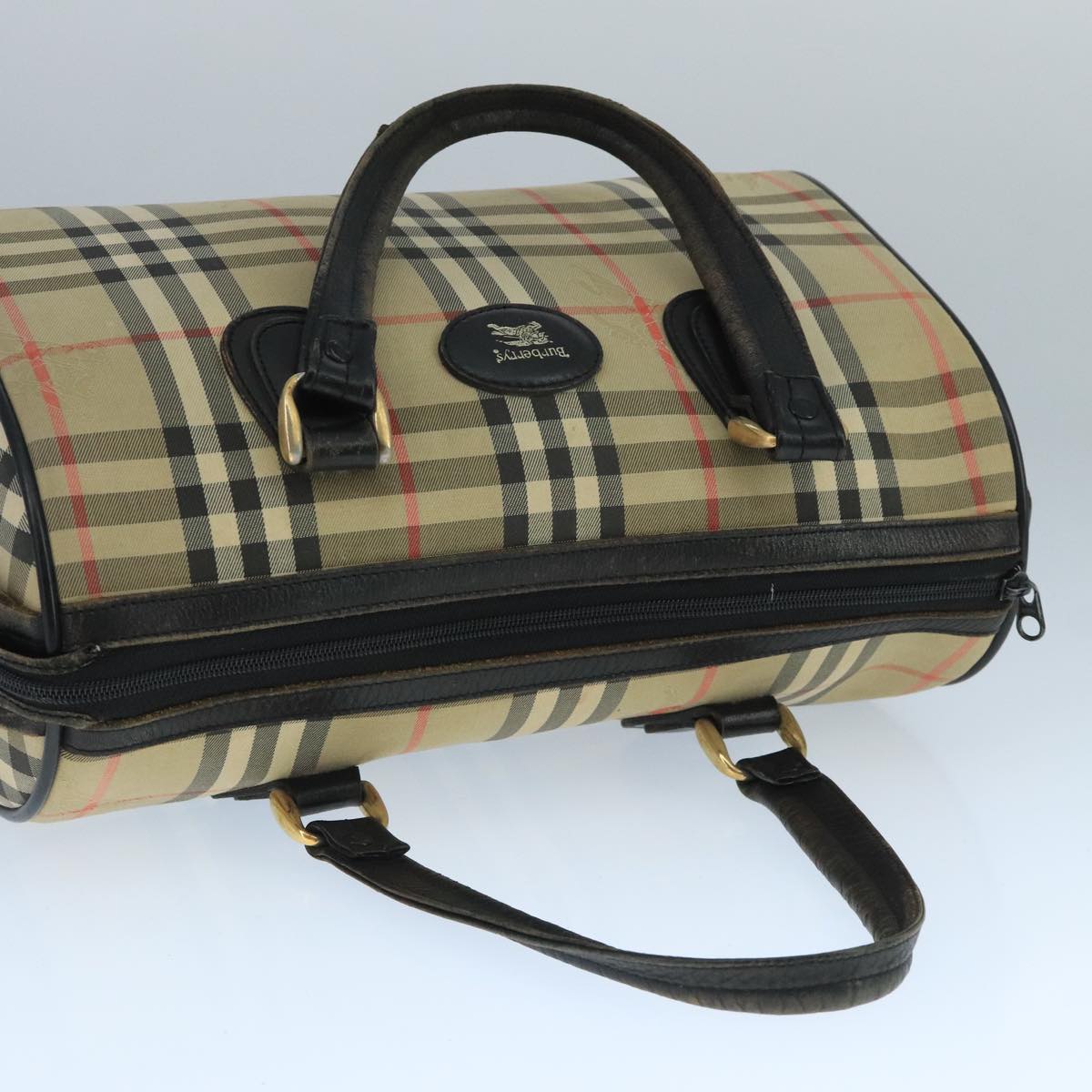 Burberry Nova Check Beige Canvas Travel Bag (Pre-Owned)