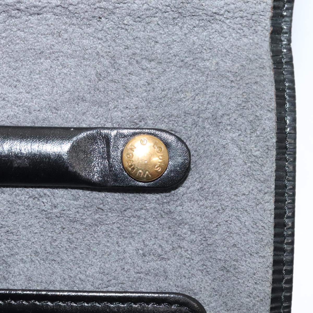 Louis Vuitton Rouleau Black Leather Clutch Bag (Pre-Owned)