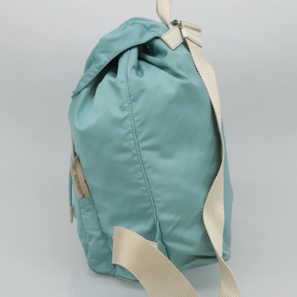 Prada Re-Nylon Blue Canvas Backpack Bag (Pre-Owned)