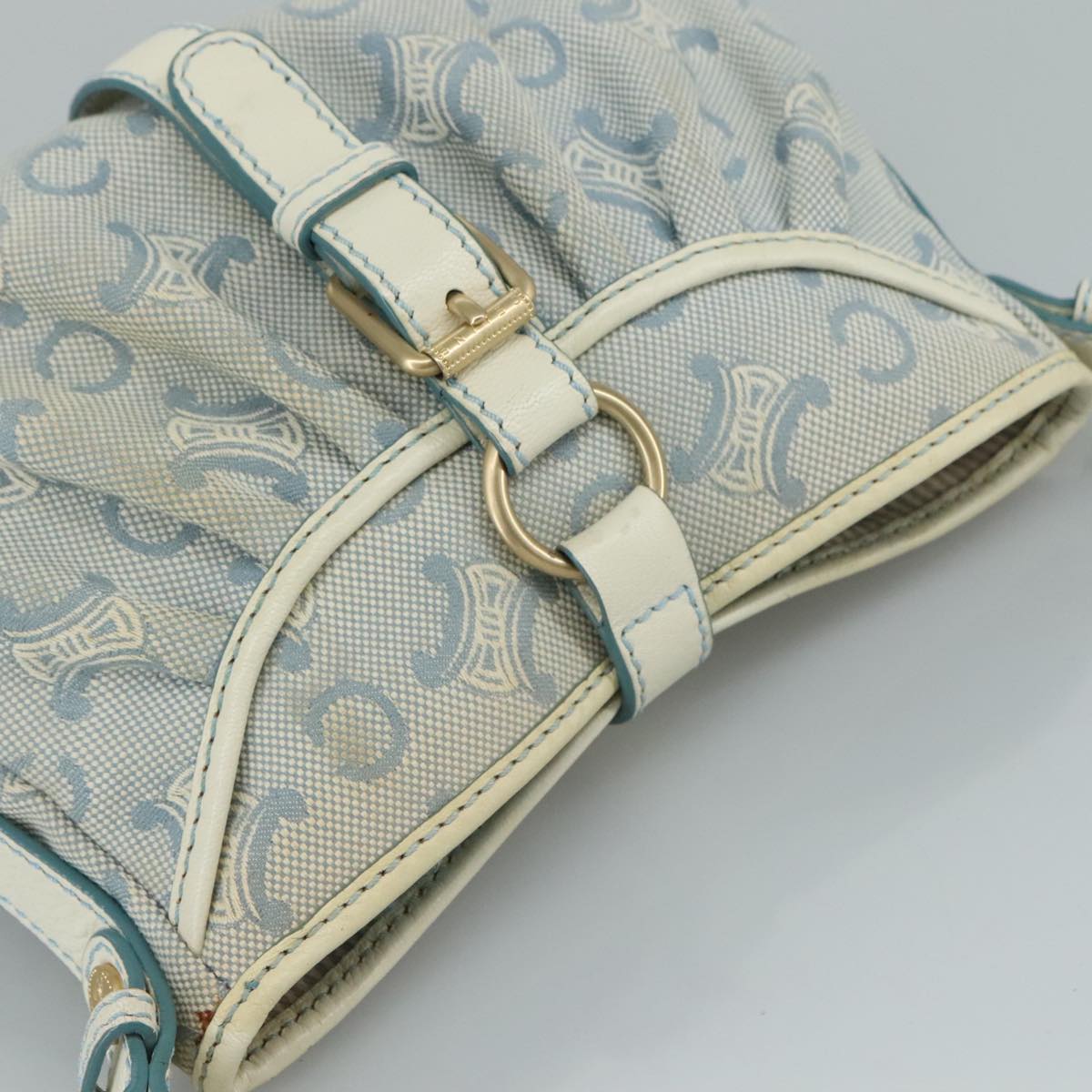 Céline Macadam Blue Canvas Shoulder Bag (Pre-Owned)