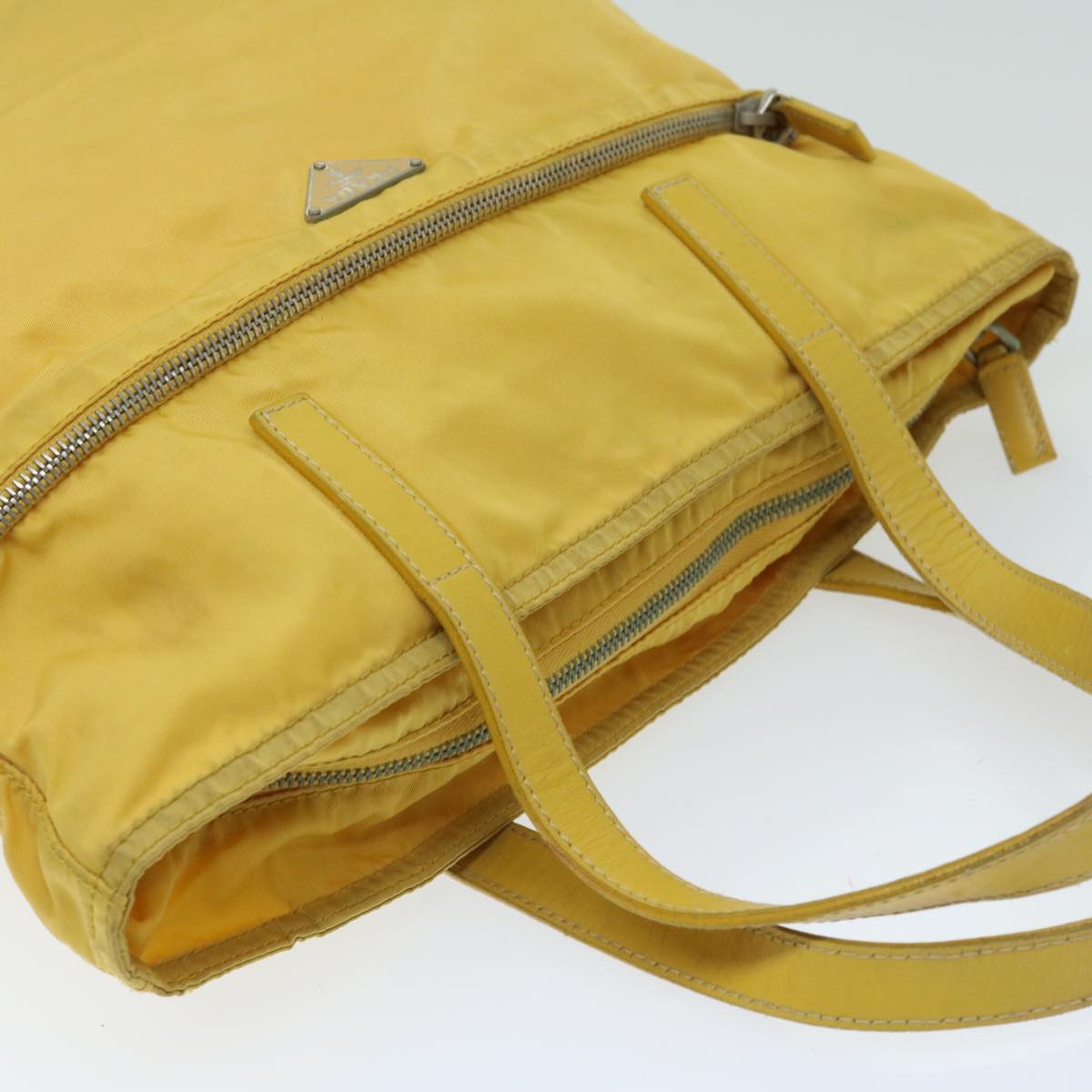 Prada Tessuto Yellow Synthetic Tote Bag (Pre-Owned)