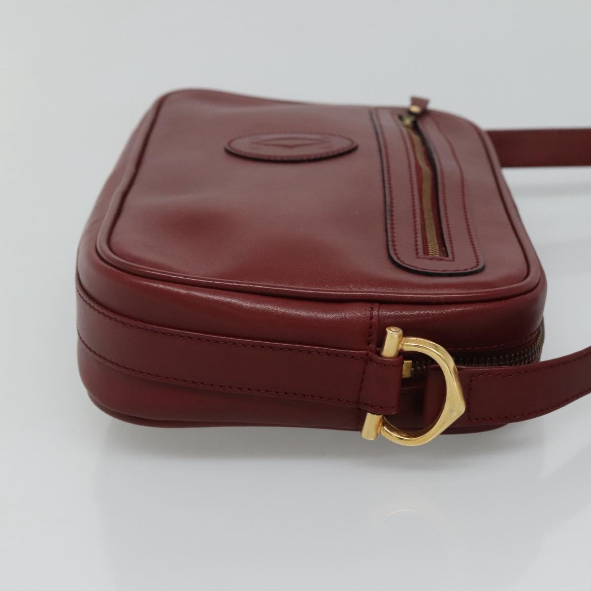 Cartier Must De Cartier Burgundy Leather Shoulder Bag (Pre-Owned)